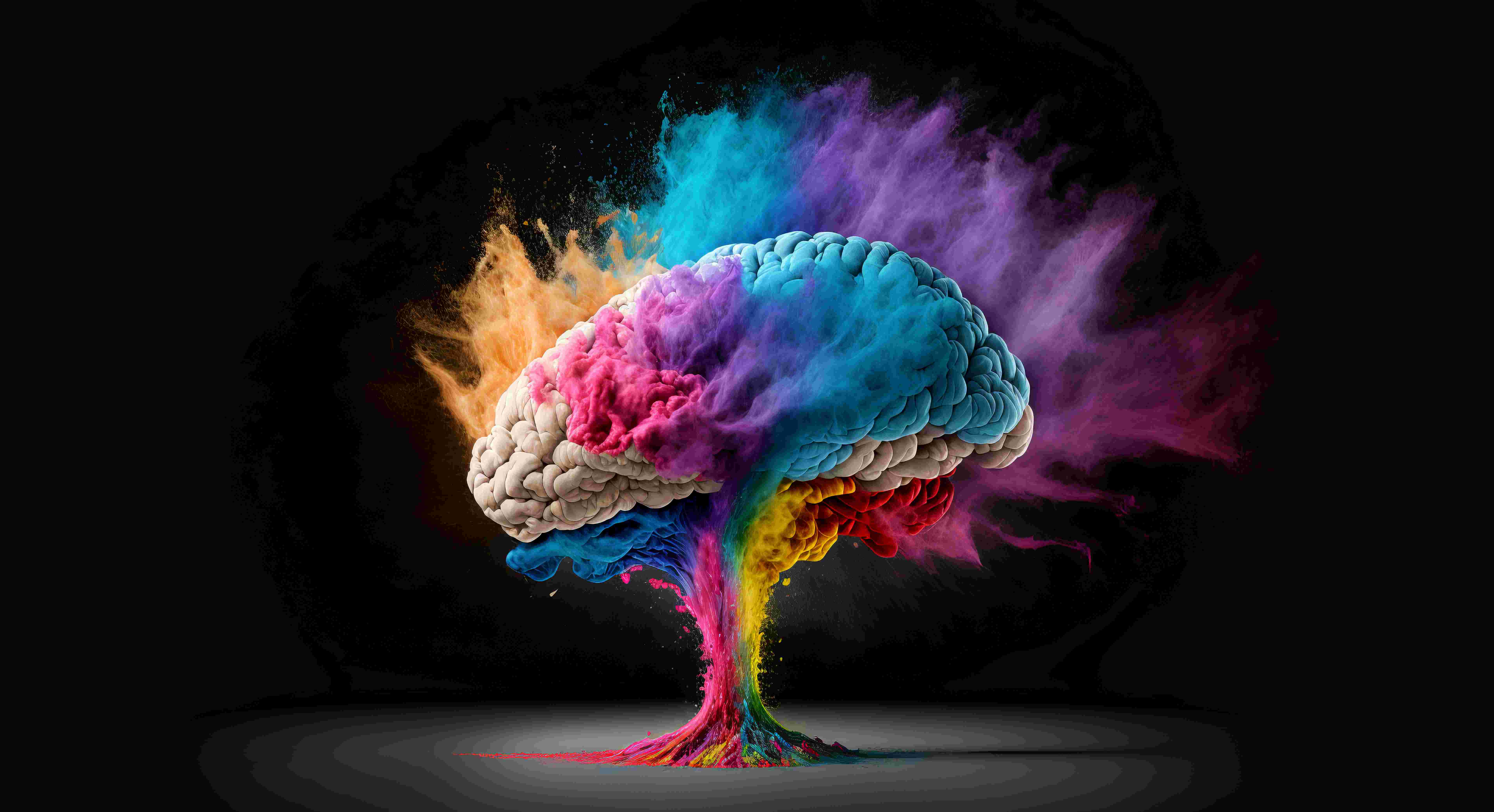 multicolor brain showing generative AI