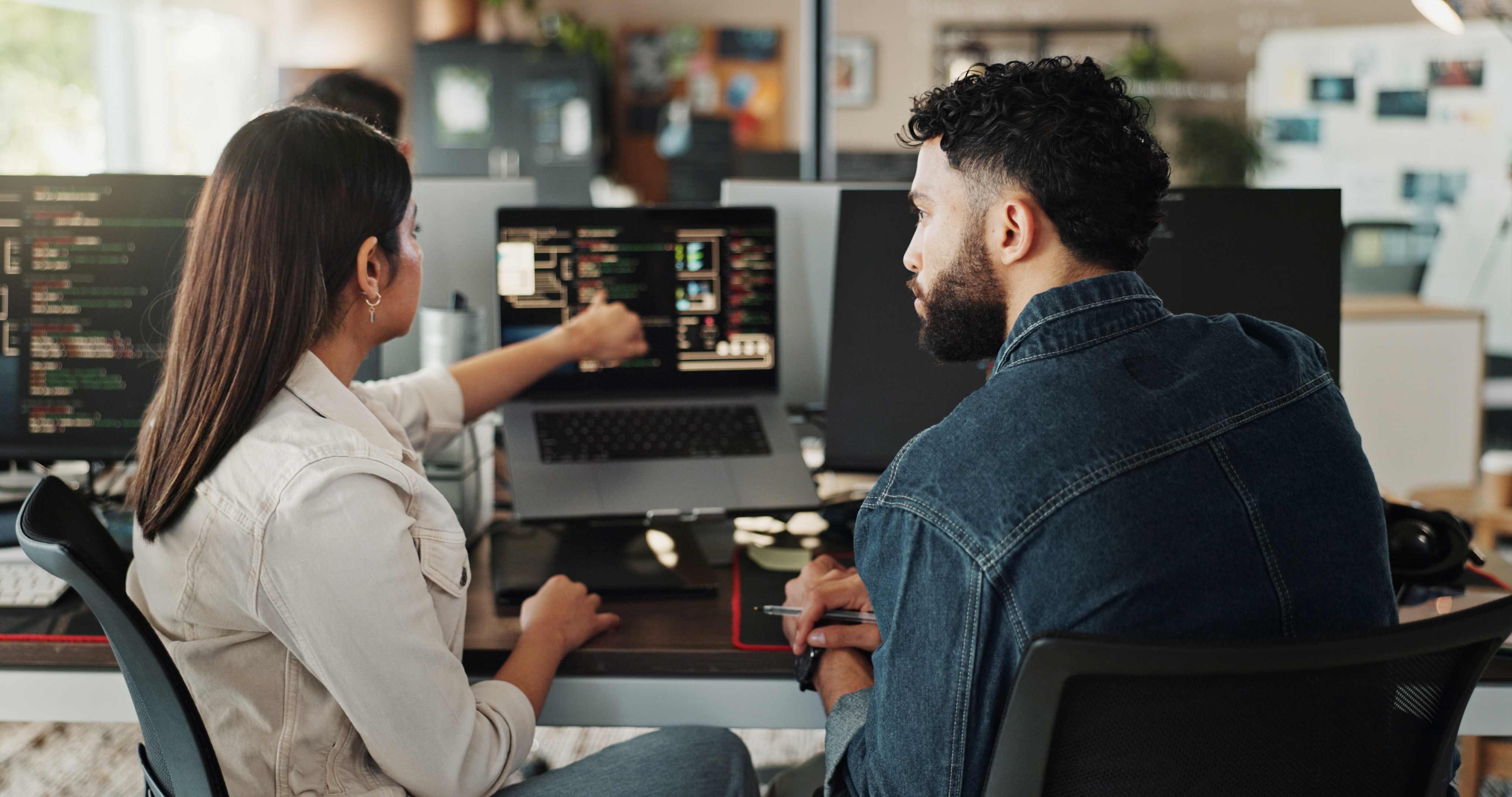 students learning AI at computer